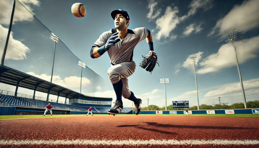 Gabriel Arias Outfield Practice